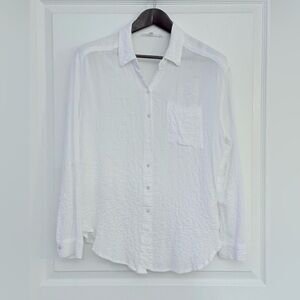 Jane and Delancey White Casual Button Down Shirt